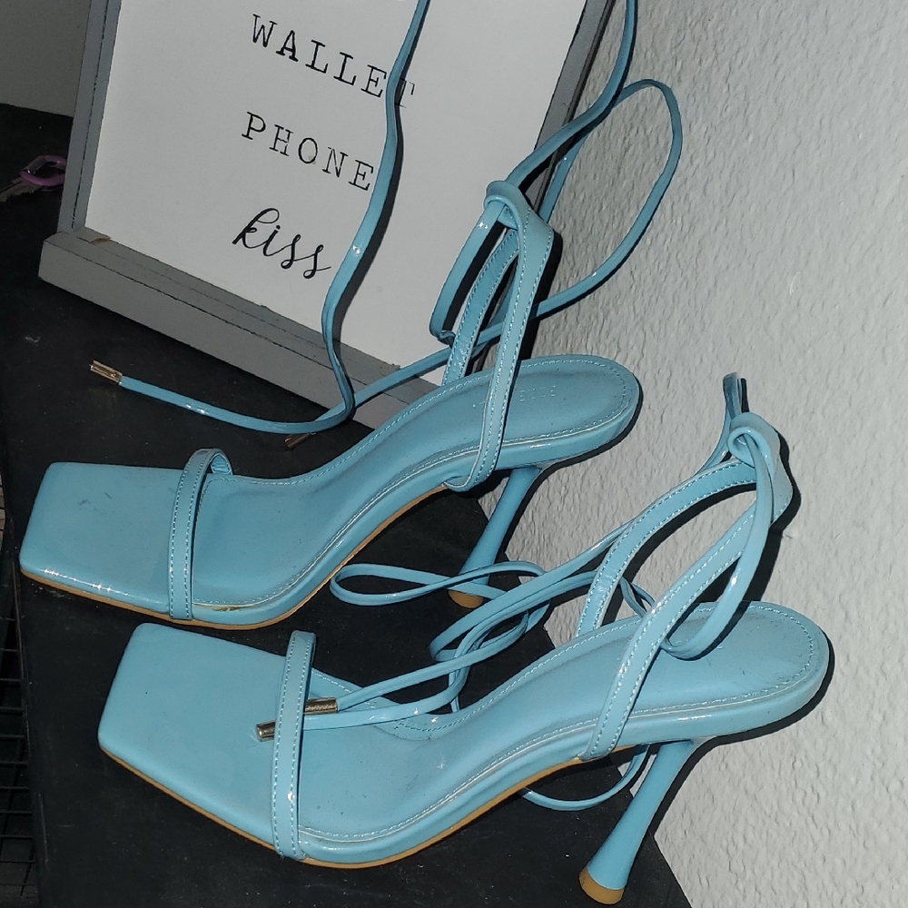 Forever 21 Light Blue Strappy Heels